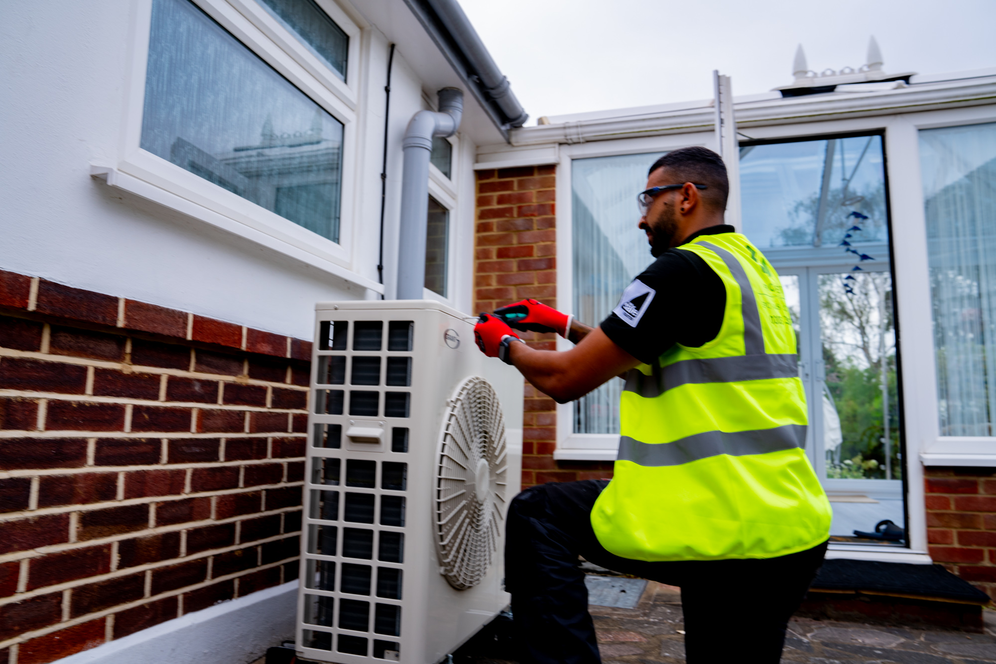 air source heat pump installation