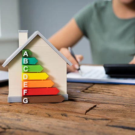 epc rating house model on a table