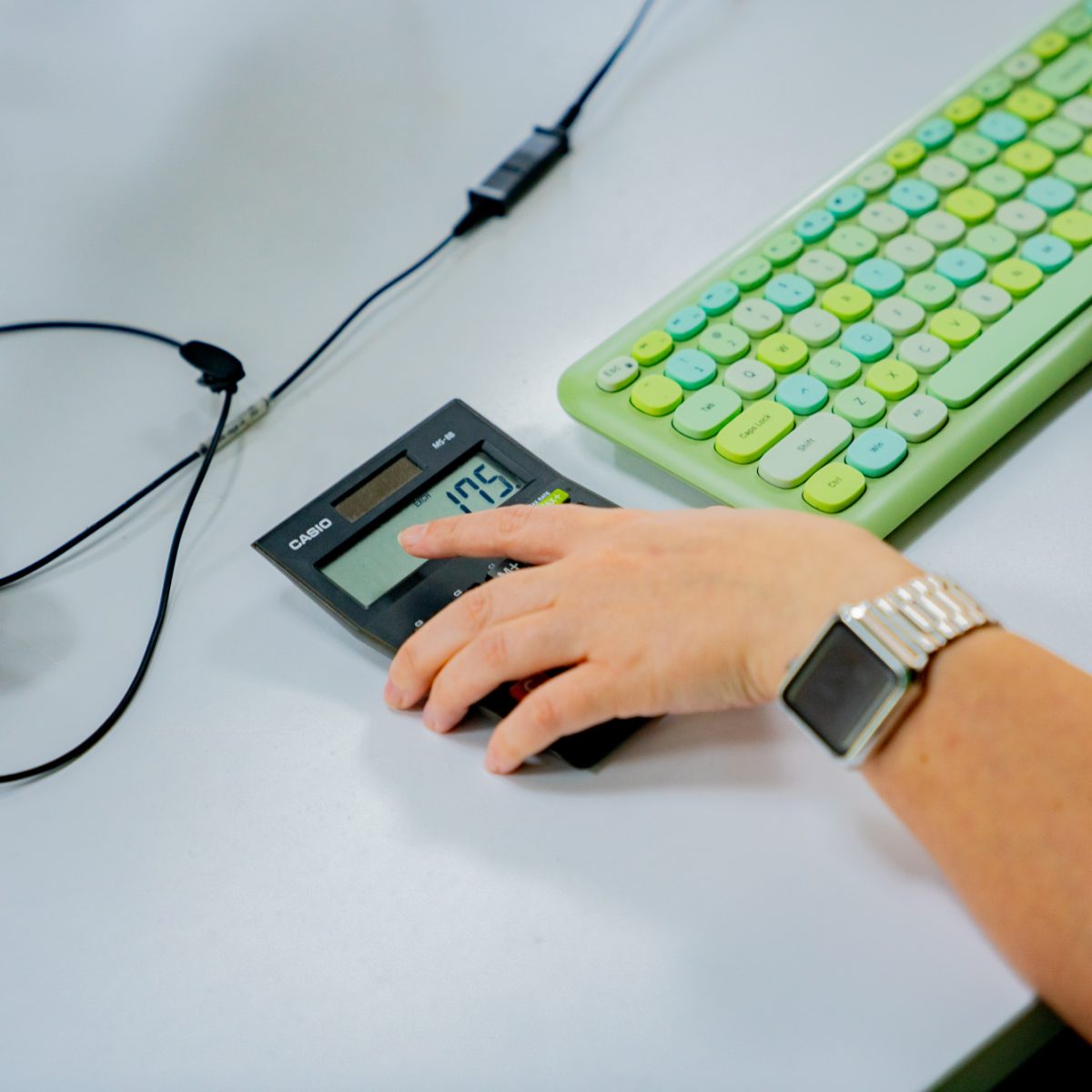 keyboard and calculator