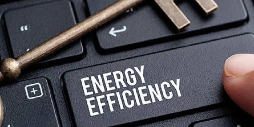 keyboard with energy efficiency written on key